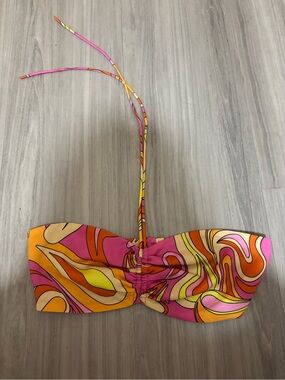 Meshki Psychedelic Bandeau Top in Pink, Orange & Yellow